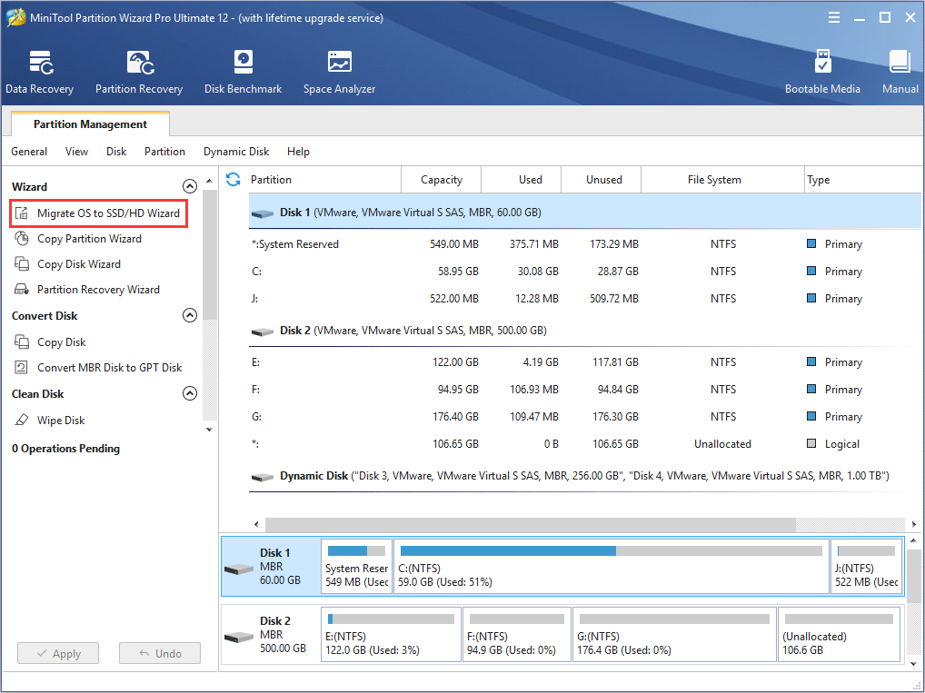 migrate OS to SSD/HD